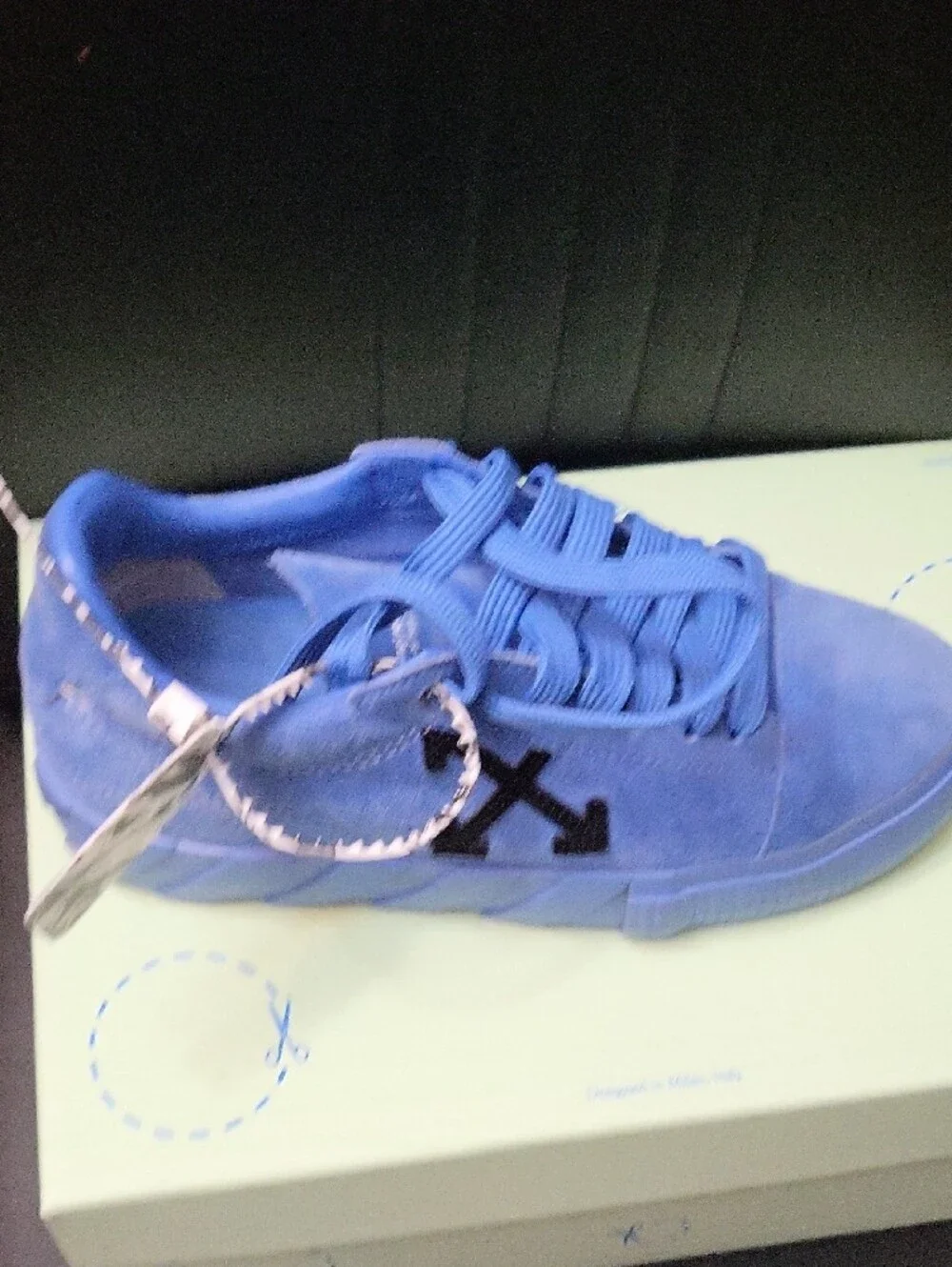 Off-White Blue Suede Sneakers